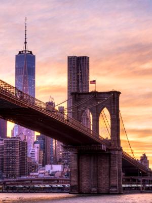 Brooklyn Bridge and Freedom Tower Brooklyn Bridge and Freedom Tower