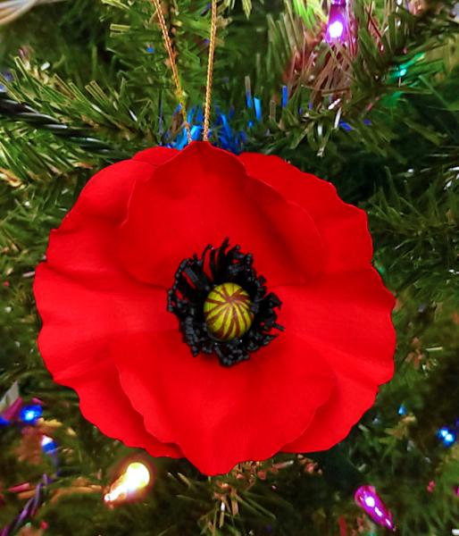 Red Poppy Handmade Hanging Ornament
