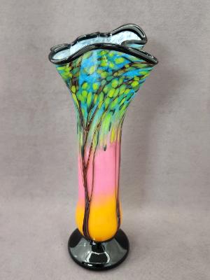 #833 SAC #07062203 sunset vase 14''Hx7''Wx4''B $200 #833 SAC #07062203 sunset vase 14''Hx7''Wx4''B $200