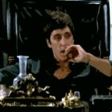 Pacino Scarface at Table