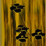 Flowers on Primary Color Series (1 of 3) 15 X 30 Acrylic on Canvas board Embellished prints available 