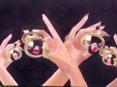 Song of The Cymbals ~ Oil ~12X36 Song of The Cymbals ~ Oil ~12X36