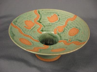 120630.BH Flower Vase with Wax Resist Design 120630.BH Flower Vase with Wax Resist Design