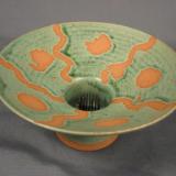 120630.BH Flower Vase with Wax Resist Design
