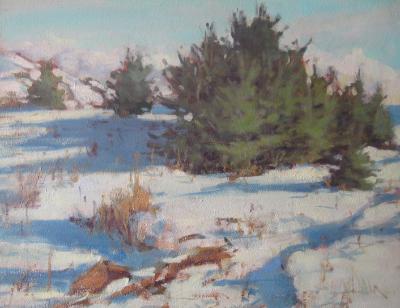 Monhegan Winter 16x20 oil sold Monhegan Winter 16x20 oil sold