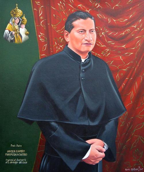 Oil portrait of Father XAVIER PIAZPUEZAN, 50cm x 60cm, 2015