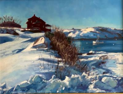Red House in Winter 18x24" oil Red House in Winter 18x24" oil