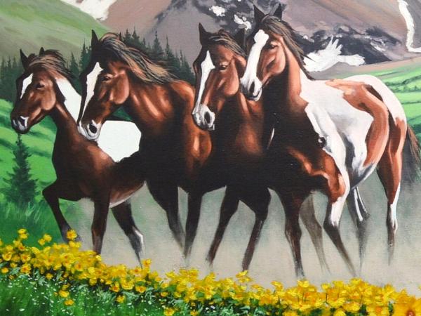 The wild horses of the Chilcotin mountains - Canada, 100cm x 80cm, 2018