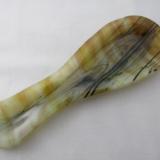 SR12112 - Amber Streaky and Black Streamers Small Spoon Rest