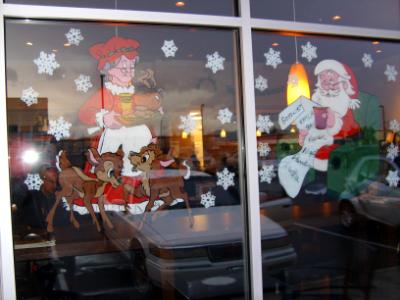 Mrs. Claus serving Santa Mrs. Claus serving Santa