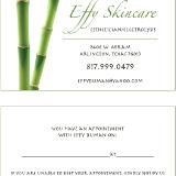 Effy Skincare Business Card