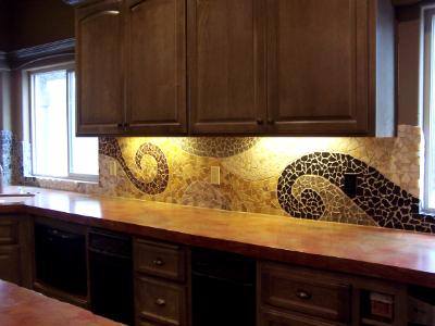 Mosaic backsplash