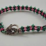 B-20 green & pink bracelet