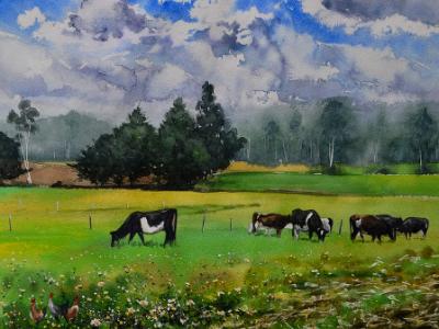 Ecuadorian landscape, 38cm x 56cm, 2020 Ecuadorian landscape, 38cm x 56cm, 2020