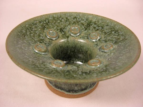 120702.AJ Flower Vase with Dimpled Beads Design