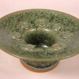 120702.AJ Flower Vase with Dimpled Beads Design