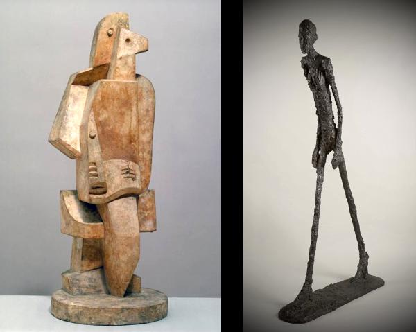 Sculptures by Lipshitz and Giacometti