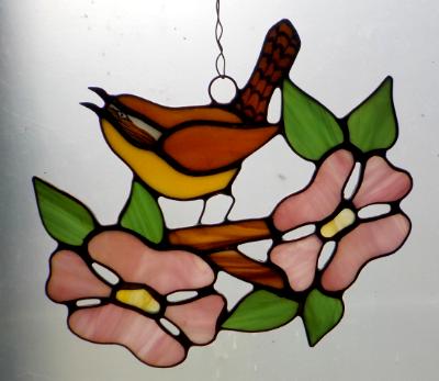 Carolina Wren in Pink Dogwood Carolina Wren in Pink Dogwood