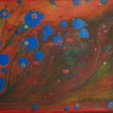 Flowers in the Wind (acrylic) 5" x 7"