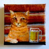 CAT WITH BEER 