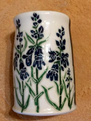 Purple and White Flower Vase/Tumbler Side Two Purple and White Flower Vase/Tumbler Side Two