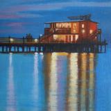 Rod Reel Pier Evening