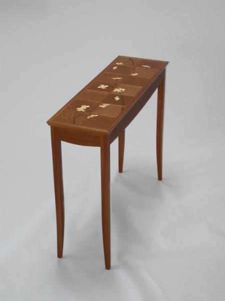 Console Table with Dogwood Marquetry