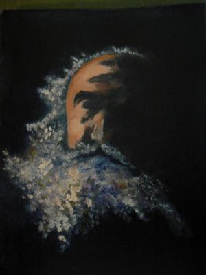 Man with Beard - Oil on paper 16x12"