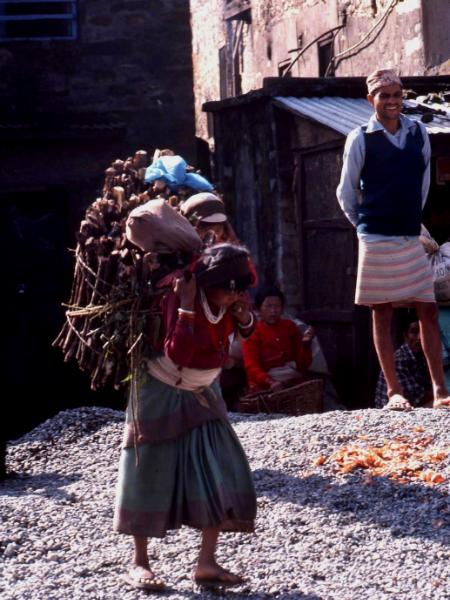 Nepalese woman with thacket