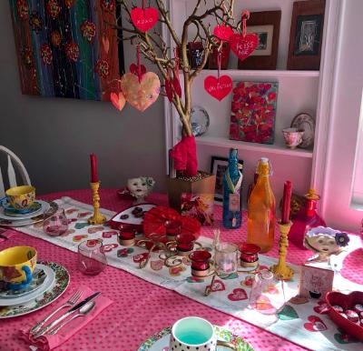 Creative Valentines Day table Creative Valentines Day table