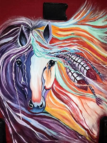 Rainbow horse Luggage