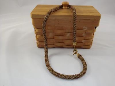N-58 Bronze Crocheted Rope Necklace