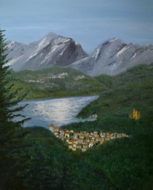 Austrian Mountain Lake 30"x24" (available) Austrian Mountain Lake 30"x24" (available)