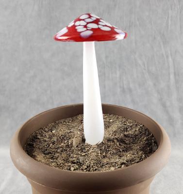 #04152401 mushroom with glass stake 7''Hx4''W $70 #04152401 mushroom with glass stake 7''Hx4''W $70