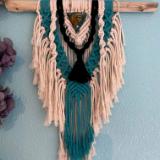 SOLD  White /turquoise Macrame