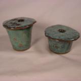 120424.FH Two-Piece Flower Vases with Multiple Glazes