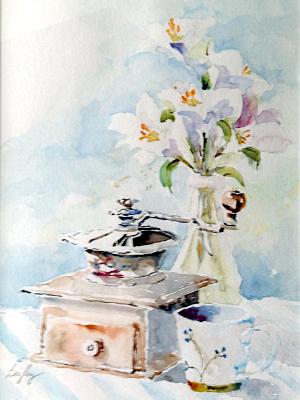 Coffee Grinder and Cup Still Life Coffee Grinder and Cup Still Life