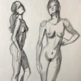 Two Standing Nude Gestures