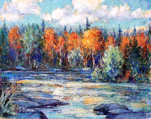 Oxtongue Rapids in Fall, Ontario