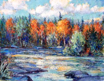 Oxtongue Rapids in Fall, Ontario