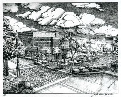 First Street, Sanford, Fl.-pen/ink First Street, Sanford, Fl.-pen/ink