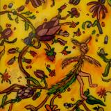 Indienne Flowers with Leaf Man