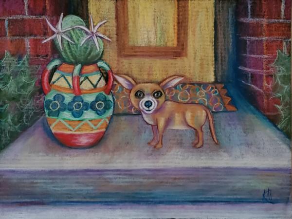 Chihuahua on the Steps