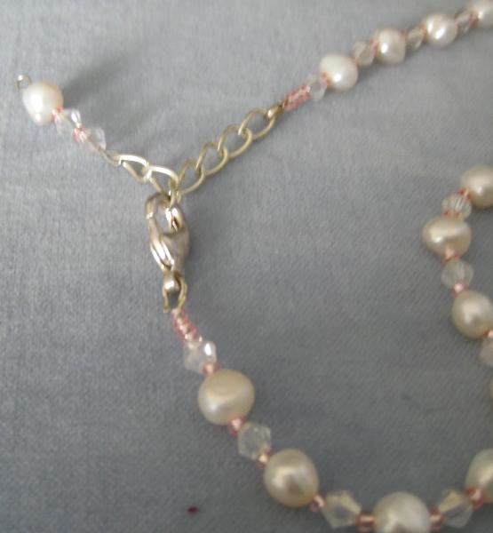 Freshwater Pearls and Pink Crystals #009