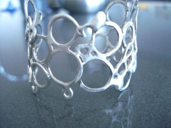 12-001 Argentium Bubble Cuff Bracelet 