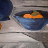 Blue Bowl with Tangerines