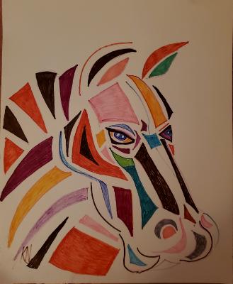 Geometric Horse of Colors