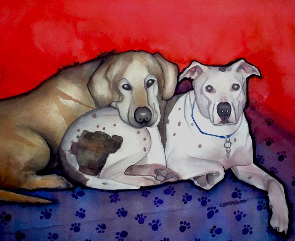 Best Friends (watercolor) 