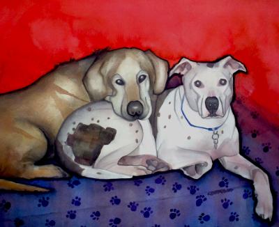 Best Friends (watercolor) 