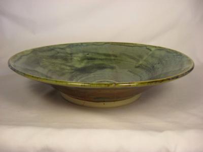 111119.D Large Serving Bowl with Inlaid Design